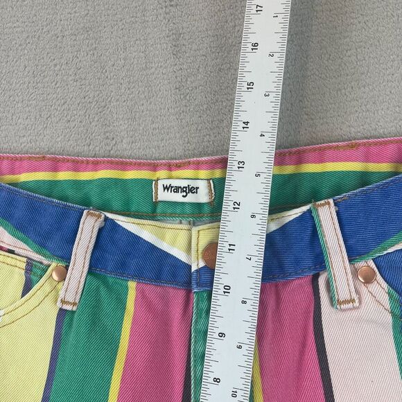 Wrangler Jeans Women 31 (32x29) Multicolor Striped Wanderer 622 High Rise Flare - Picture 13 of 16